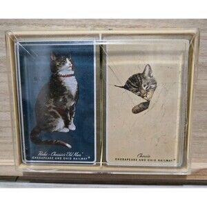 Vintage Chesapeake Ohio Railroad Chessie/Peake Cat Playing Cards 2 Decks